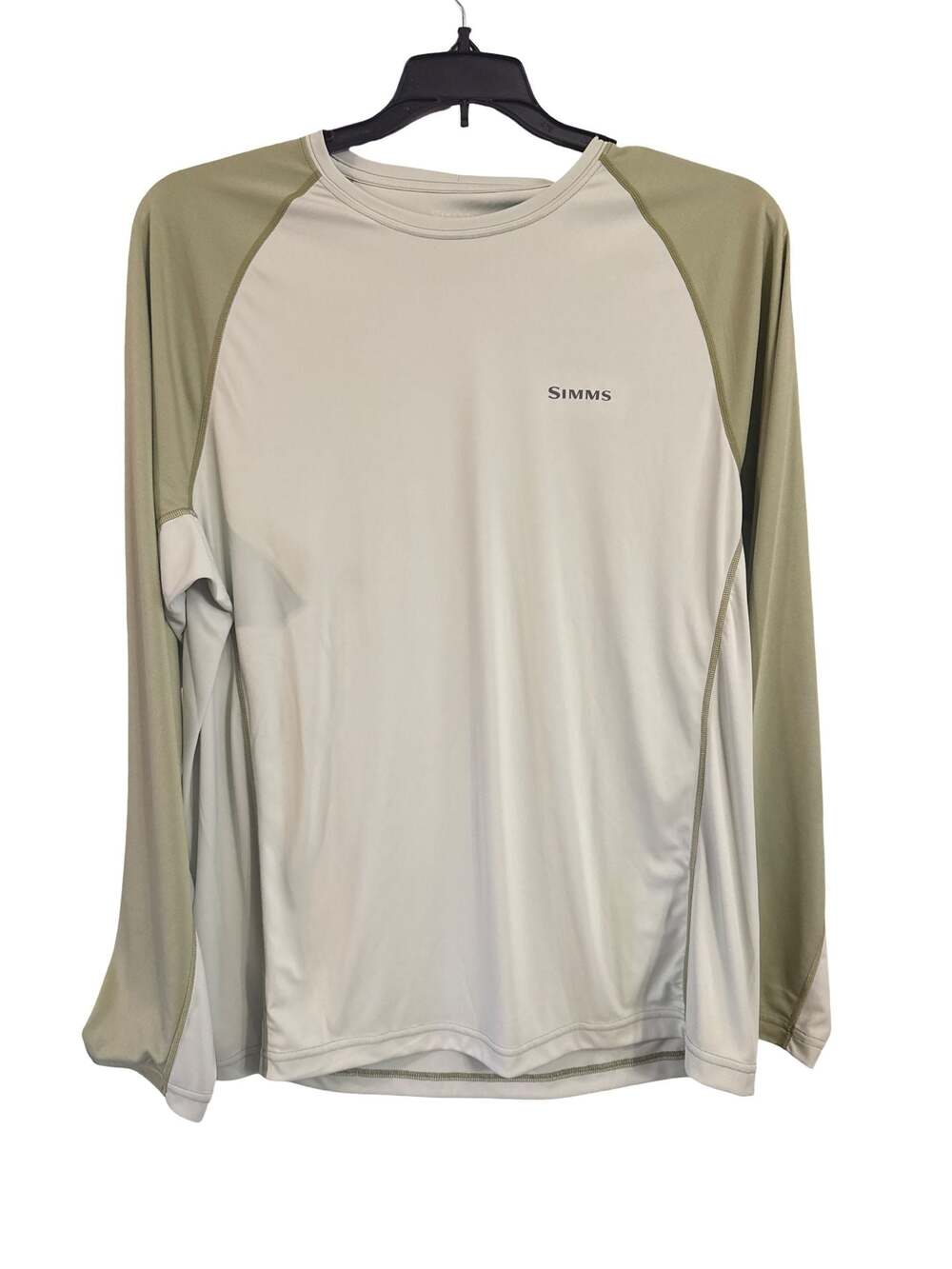 Simms Men's SolarFlex Crewneck Long Sleeve Solid Sun Shirt